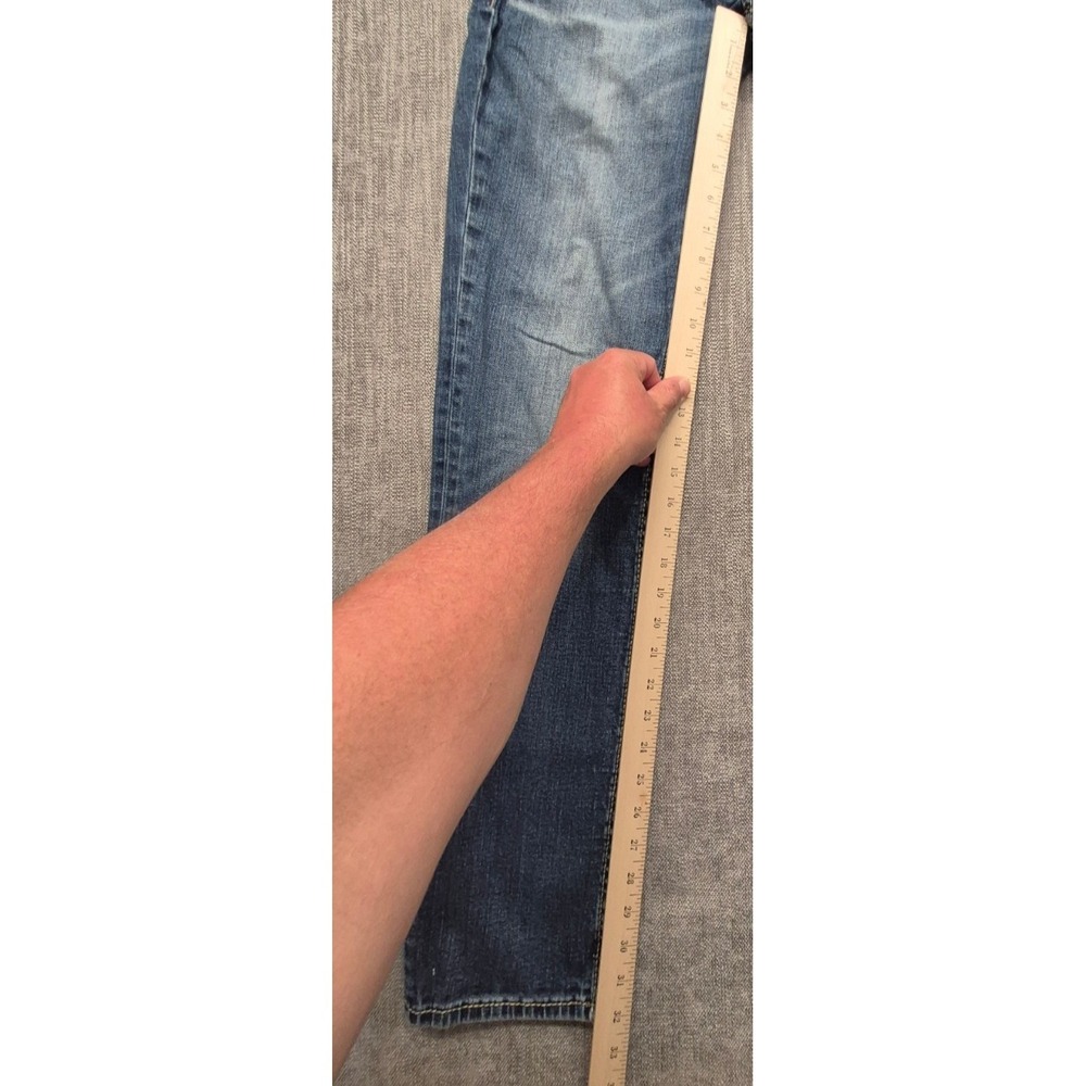 BKE Carter straight leg women denim blue jeans sz 31L Cotton stretch medium wash - Picture 4 of 15